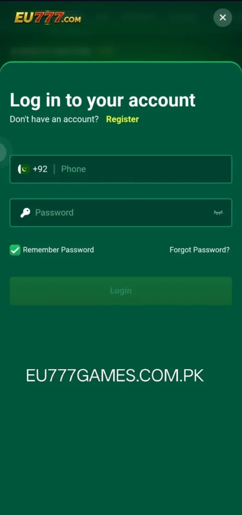 EU777 Login